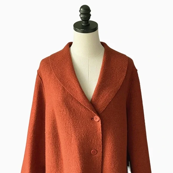 Oska Boiled Wool Asymmetrical Rust CoatOSKA 4 (12/14)